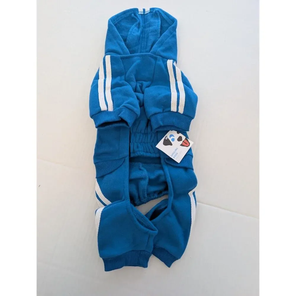 Lot 6 Dog Days Dog Tracksuit Small Blue Pet Sweatsuit Jogging Suit NEW